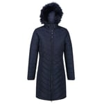 Regatta Fritha Veste À Capuche Matelassée Femme avec Doublure Isolante Baffled/Quilted Jacketsx, Bleu (Navy), 40 EU