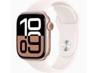 Apple Watch Series 10 42Mm Rose Gold Aluminium Case With Light Blush Sport Band Gps+ Cellular M