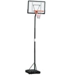 Basketball Hoop Freestanding Height Adjustable Stand with Wheels