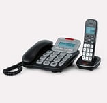 Emporia GD61ABB-UK Amplified big-button combined cordless and corded home phone with answer machine Black/Silver (Official UK Version)