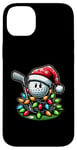 Coque pour iPhone 14 Plus Chapeau de Noël mignon Kawaii Mini Golf Golfeur Noël