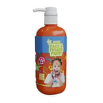 Natural Face & Finger Paint - Distributeur Bouteille de 1000 ML - Orange