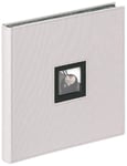 Walther Design Album photo beige-gris 30 x 30 cm lin avec découpe de couverture, noir et blanc FA-217-D