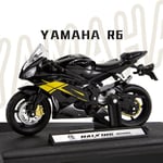 1:18 Mittakaavainen Yamaha R6 metalliseos skootteri urheilupyörähahmot Diecastit Lasten lelut Moottoripyörät Kilpamallikopiot Kerää lahja pojille