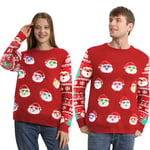 Christmas Jumpers for Women Men UK,Light Up Christmas Jumper,Unisex Cute Santa Ladies Christmas Jumpers,Led Flashing Red Ugly Christmas Sweater,Best Fun Rude Matching Xmas Sweaters for Couples Adult