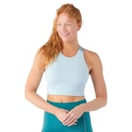 Smartwool Active Crop Bra Blå | Sport-BH för Löpning och Träning - Handla nu på Loparshop.se!