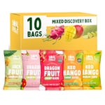 Soul Fruit Discovery Box - Dried Fruit & Freeze Dried Fruit Snacks - Dragon Fruit, Mango, Jackfruit - No Added Sugar - Low Calorie - Lunchbox Snacks - Healthy Snacks for Adults & Kids - 10 x 30/20g