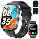 Montre Connectée Homme Femme,1.85"HD Smartwatch avec Appel Bluetooth,Montre de fitness 110+ Mode Sport avec Podomètre,Sommeil,Fréquence Cardiaque,Spo2,Etanche IP68 Montre Intelligente pour Android iOS