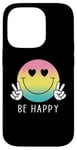 Coque pour iPhone 14 Pro Chemise Be Happy Heart Eyes Smile Face Peace Happy Face Love