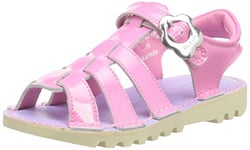 Kickers Infant Girl's Kick Fleur Sandal | Easy Fasten, Fucsia, 10 UK Child