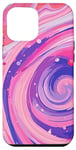 iPhone 12 Pro Max Swirl Pink Color Illustration Pattern Abstract Art Case