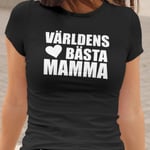 Dam T-shirt  - Världens bästa Mamma heart tröja S