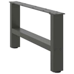 Coffee Table Legs Anthracite 2 pcs 30×60 cm Steel vidaXL