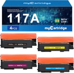 117A Cartouche De Toner Compatible Pour Hp 117A Pour Toner Hp Color Laser Mfp 178Nw 178Nwg 179Fnw 179Fwg 150A 150W 150Nw (Noir Jaune Cyan Magenta, 4 Pack)[DYJ070615]