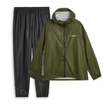 Tretorn Packable Rainbreaker Set regnställ (unisex) - Forest Green, L