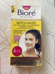 Biore Witch Hazel Ultra Deep Cleansing Pore Strips 4 Nose Strips Brand New