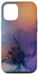 Coque pour iPhone 13 Pro Violet et Orange Ombré Moderne Artistique Floral Minimaliste