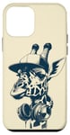 Coque pour iPhone 12 mini Girafe avec casque DJ Musique Gamer Streamer