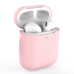 Ljusrosa Apple AirPods 1/2 Case Fodral Stötsäkert Skyddsfodral rosa