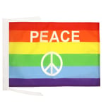 AZ FLAG Drapeau Arc-en-Ciel Symbole Paix 45x30cm - PAVILLON Gay - Rainbow - Arc en Ciel 30 x 45 cm Haute qualité