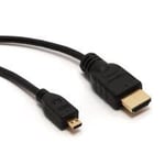 High-Grade HDMI Micro-Cable Black for Sony Cyber-shot DSC-HX300 Digital Camera