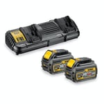 Dewalt Batteri & Laddare DCB132T2-QW 18 V FLEXVOLT startkit laddare DCB132 +2X 6.0AH