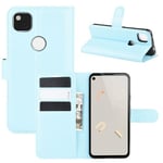 Google Pixel 4A 4G      Pu Wallet Case    [Lightblue]