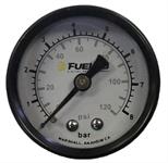 Fuelab FUE-71511 bränsletrycksmätare, 38mm, 0-120 psi/0-8 bar