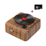 Kannettava retrokaiutin usb bluetooth-yhteensopiva v5.0 vinyylilevysoitin stereo vintage kannettava kaiutin tf-kortti/u-levy/aux-toisto