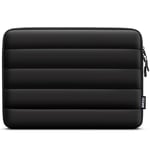 TECOOL Puffy 15 15,6 Pouces Pochette Ordinateur Portable pour 15,6" Lenovo Ideapad Thinkpad HP Pavilion Dell Acer ASUS Chromebook Samsung, Macbook Pro 16 M3 M2 M1 2023 Étanche Housse PC Sacoche, Noir