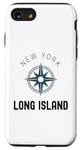 Coque pour iPhone SE (2020) / 7 / 8 Long Island New York Vintage LI NY Compas établi en 1640