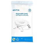 [30 Counts] Disposable Potty Liners with Absorbent Pads, Maliton Potty Bags for Portable Toilet, Travel Potty Bags for Car Potty, Potty Refill Bags Fit Most Portable Potty for Toddler|Adults|Pets