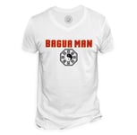 T-Shirt Homme Col V Bagua Man Iron Super Héros Parodie Film Series