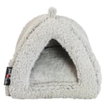 JACK AND VANILLA, Panier pour Chien, Modèle Shell Igloo, Couleur Gris Coquille, Taille 37x37x37cm