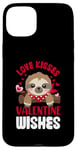 iPhone 15 Plus Love Kisses Valentine Wishes Sloth Valentine's Day Couple Case