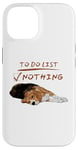 iPhone 14 Cute beagle lazy sleeping Dog Lover to do list nothing Case