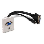 PLASTRON-ADAP-VGA F/F + JACK 3.5 20 CM