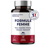 FORMULE FEMME | Vitalité Féminine | Complexe de Plantes : Maca, Gingembre, Ginseng, Shatavari, Vitamine B6 | 60 Gélules | Complement alimentaire | Fabriqué en France | lady era