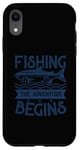 Coque pour iPhone XR Best Fun Adult Men Humour Fishing - The Adventure Begins