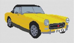 MG Midget Cross Stitch Kit - yellow