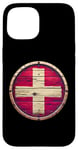 Coque pour iPhone 15 Drapeau vintage de la Suisse vieilli Proud Swiss Patriot