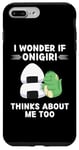 Coque pour iPhone 7 Plus/8 Plus Adorable dinosaure Kawaii I Wonder If Onigiri Thinks About Me Too