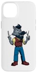 Coque pour iPhone 14 Plus Cartoon Le loup est le barbier