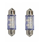 2x ampoule navette led bleu 12V 5W longueur 36mm led 4x3mm voiture remorque moto camion