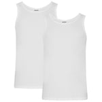 Resteröds 2P Organic Cotton Tank Top Slim Fit Hvit økologisk bomull Medium Herre