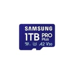 SAMSUNG 1TB MICRO-SD PRO PLUS 2023 MINNESKORT med Klass 10 USB-läsare / MB-MD1T0SB/WW