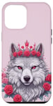 Coque pour iPhone 12 Pro Max Majestic Floral Wolf La beauté de la nature rencontre l'esprit féroce