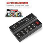 12 Ports USB Hub 5V 12A Power Adapter Charging Station Adapter Charger Home Hot