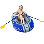 supertop Inflatable Fishing Boat, Inflatable Kayak 140Kg Load Capacity - Inflatable Canoe Two Person Kayak -With Inflatable Foot Pump And Boat Paddle For Water Sports Pool Fishing