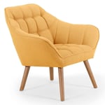 Fauteuil Scandinave Matelassé "Taon" 83cm Jaune